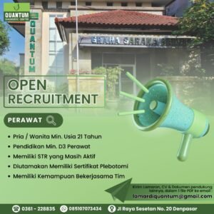 Lowongan Pekerjaan Staff Legal, Analis, Perawat, & Driver di Quantum Diagnostic Centre Denpasar