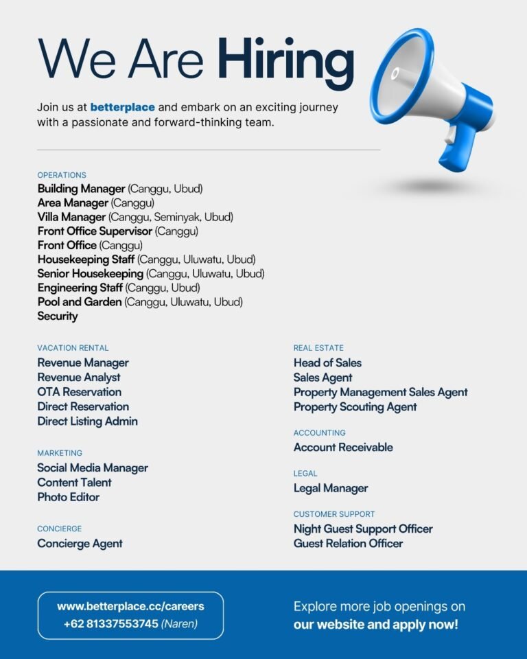 Lowongan Pekerjaan di betterplace Bali