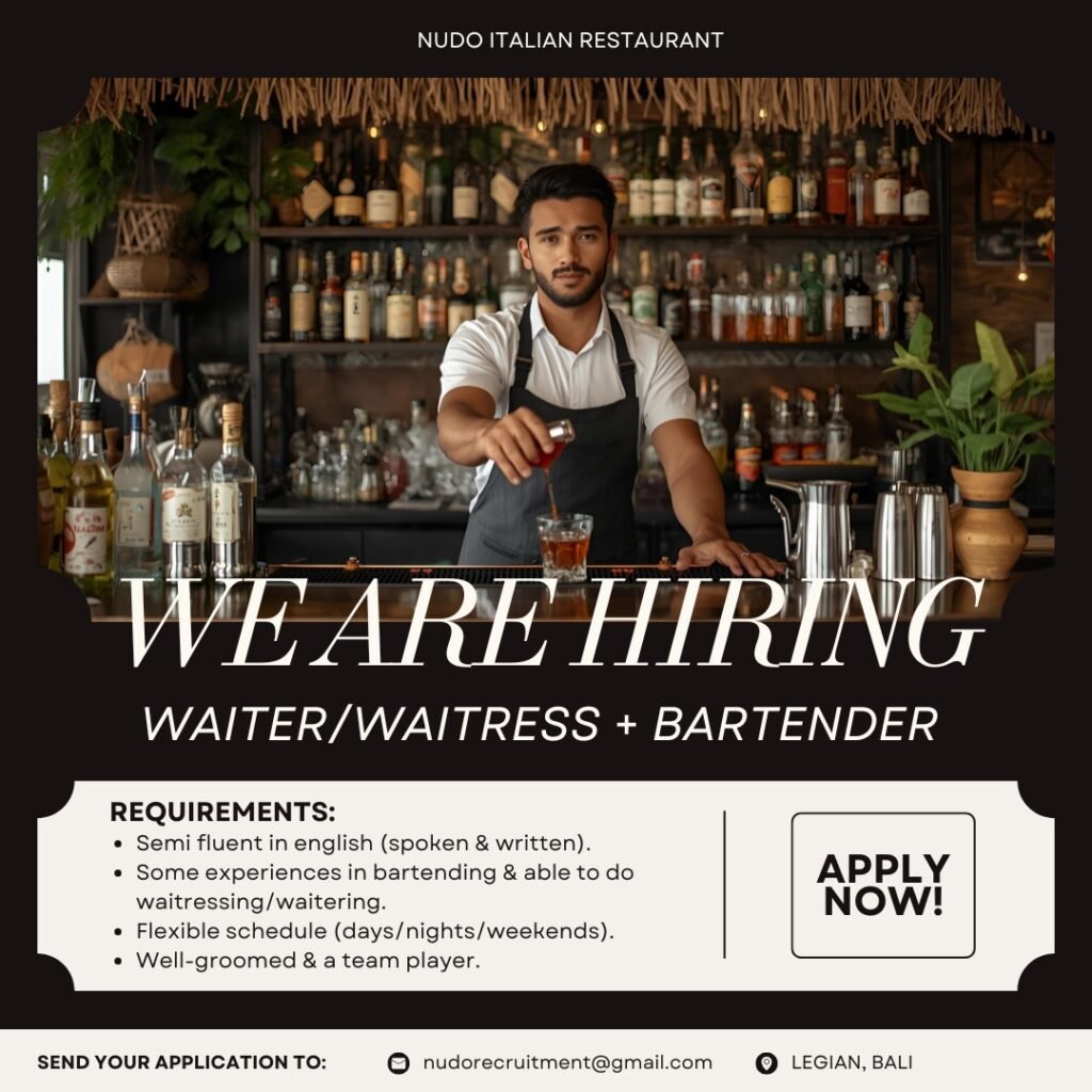 Lowongan Pekerjaan di Nudo Italian Restaurant Legian