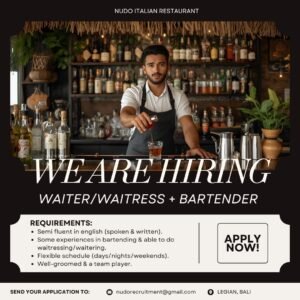 Lowongan Pekerjaan di Nudo Italian Restaurant Legian