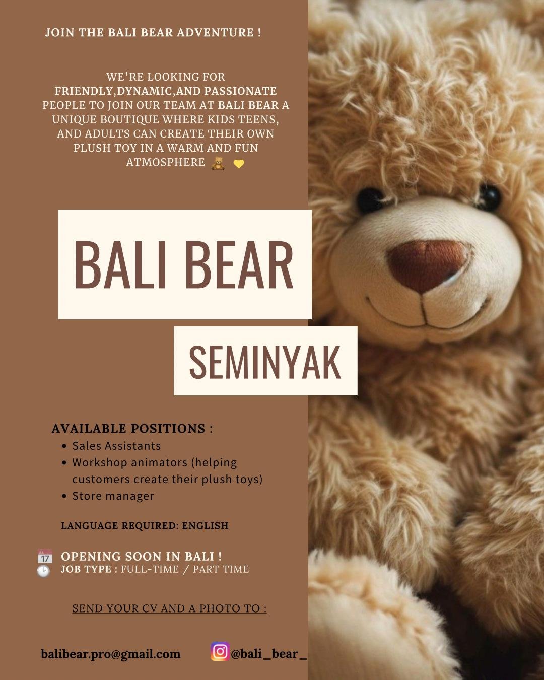 Lowongan Pekerjaan Bali Bear Seminyak