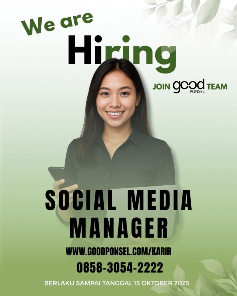 Lowongan Pekerjaan Social Media Manager di Good Ponsel