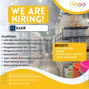 Lowongan Pekerjaan di Aiboo Houseware