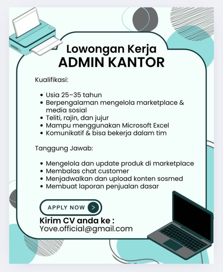 Lowongan Pekerjaan Admin Kantor Bali