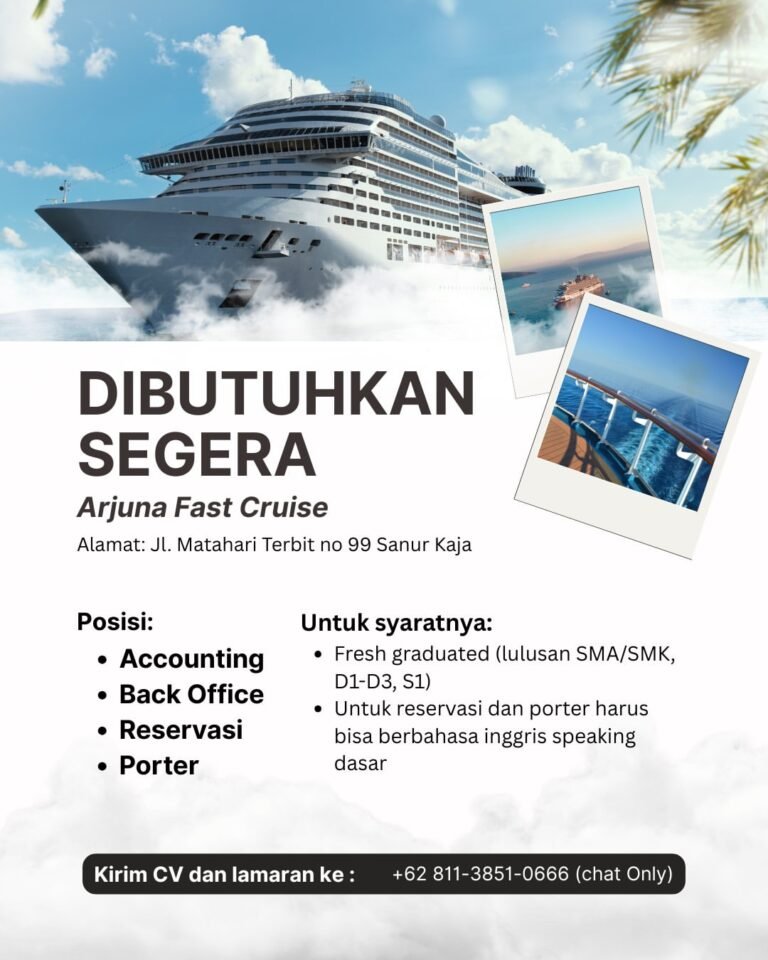 Lowongan Pekerjaan Arjuna Fast Cruise Sanur