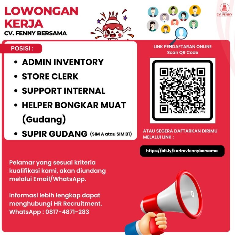 Lowongan Pekerjaan CV. Fenny Bersama Bali