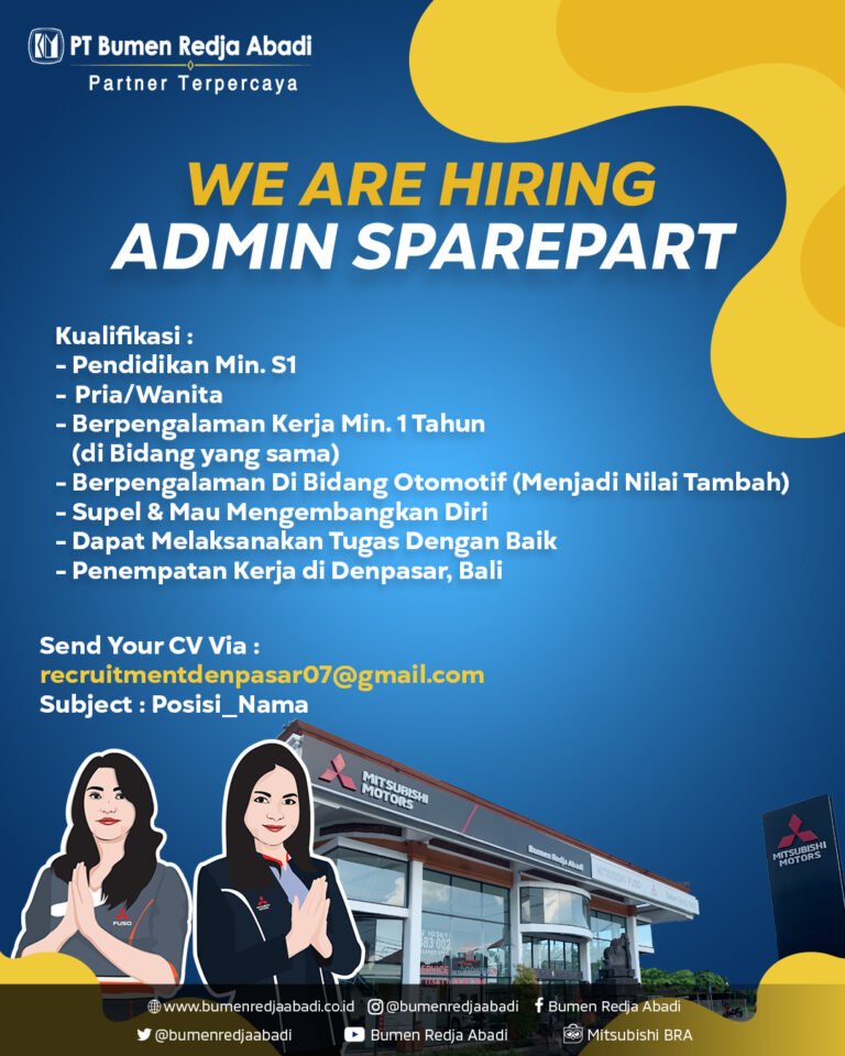 Lowongan Pekerjaan di PT Bumen Redja Abadi Denpasar