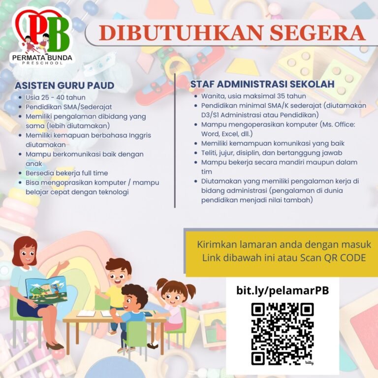 Lowongan Pekerjaan Permata Bunda Preschool Bali