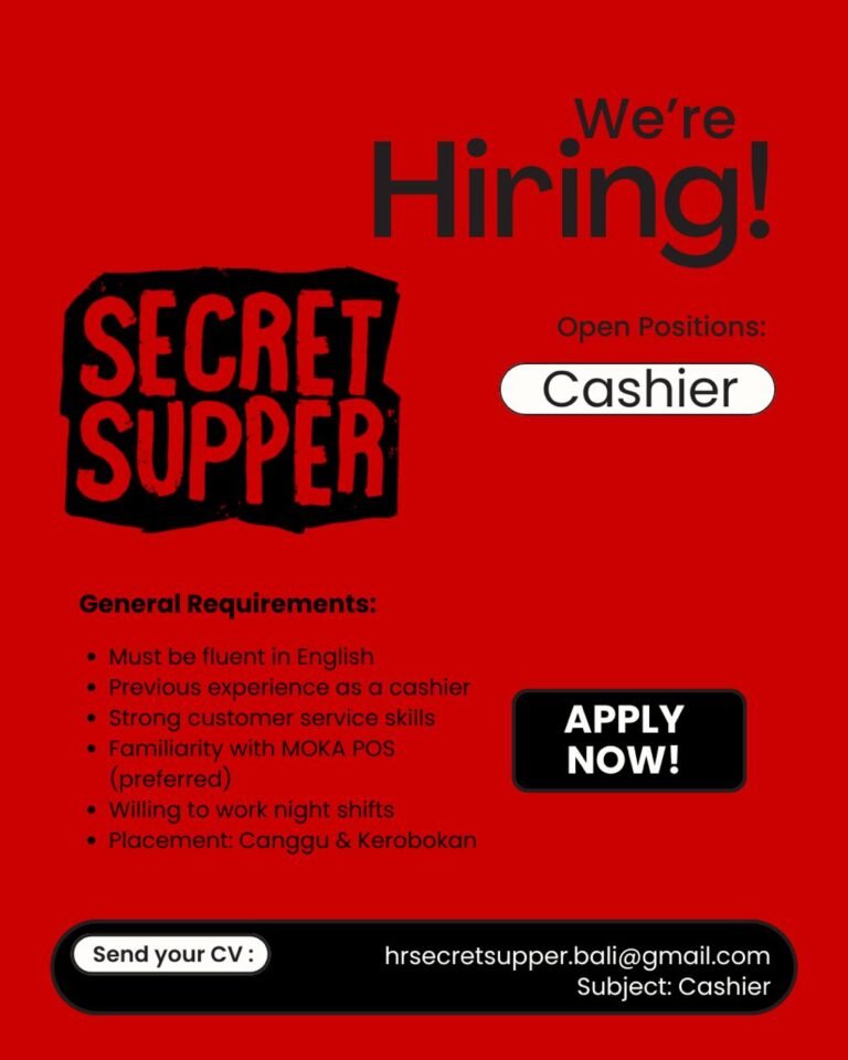 Lowongan Pekerjaan Secret Supper Canggu & Kerobokan