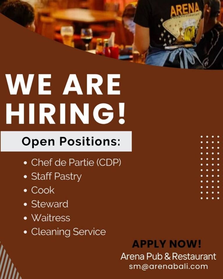 Lowongan Pekerjaan Arena Pub & Restaurant Bali