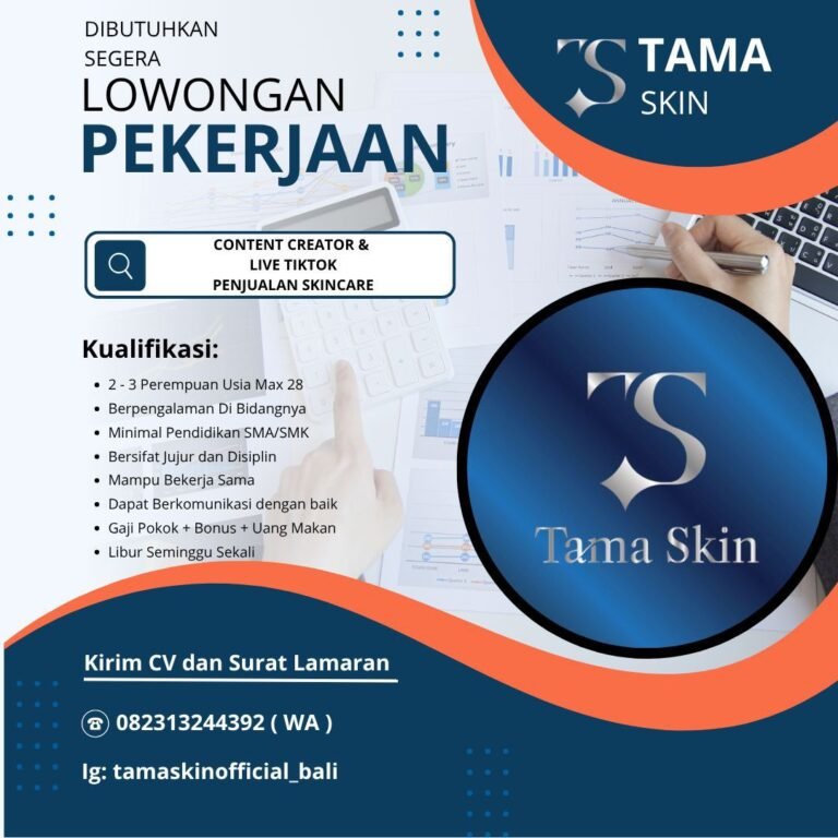 Lowongan Pekerjaan Content Creator di Tama Skin Bali