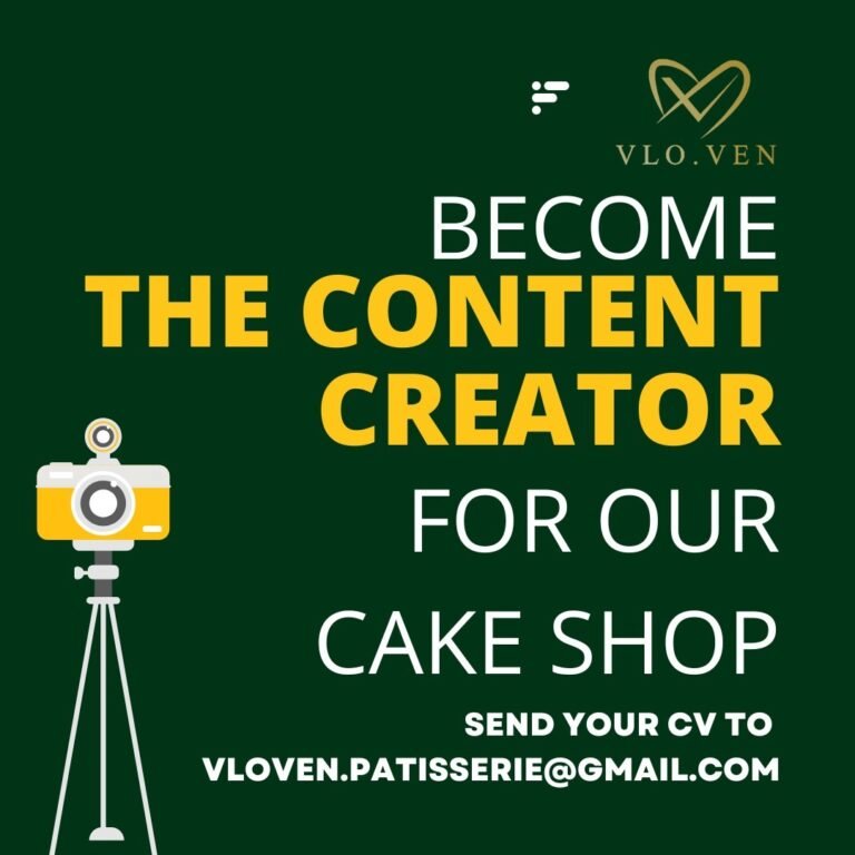 Lowongan Pekerjaan Content Creator di VLO.VEN Patisserie