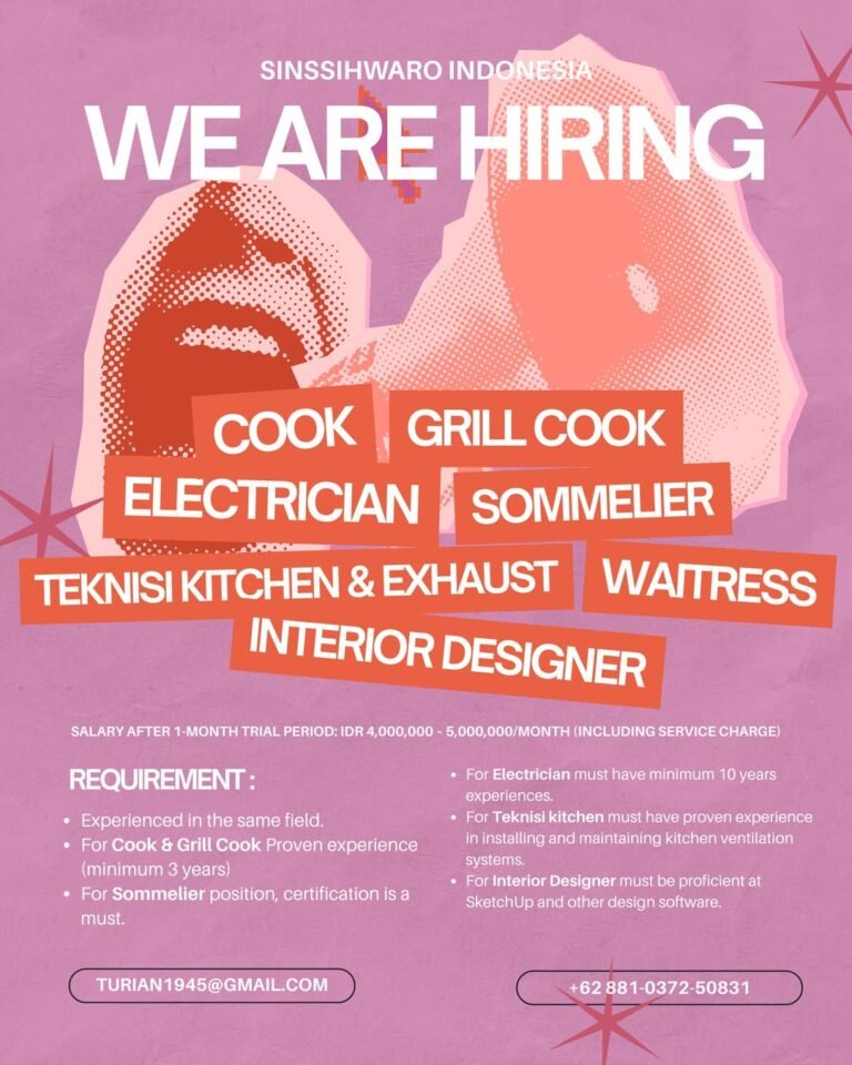 Lowongan Pekerjaan Sinssihwaro Indonesia Bali