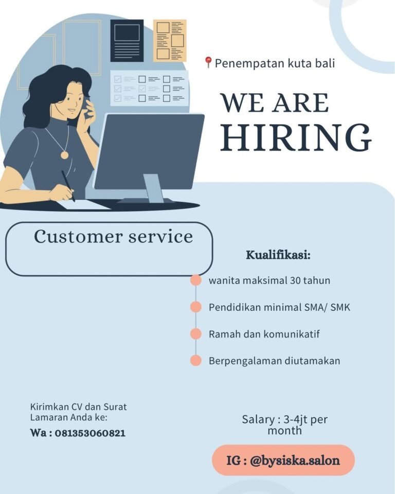 Lowongan Pekerjaan Customer Service di Bysiska Salon Kuta