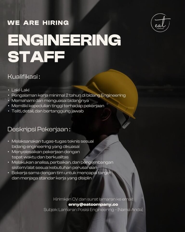 Lowongan Pekerjaan Engineering Staff di Eat Company