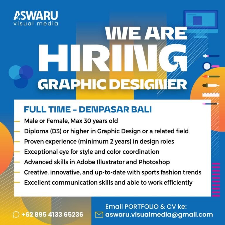 Lowongan Pekerjaan Graphic Designer di Aswaru Visual Media Denpasar