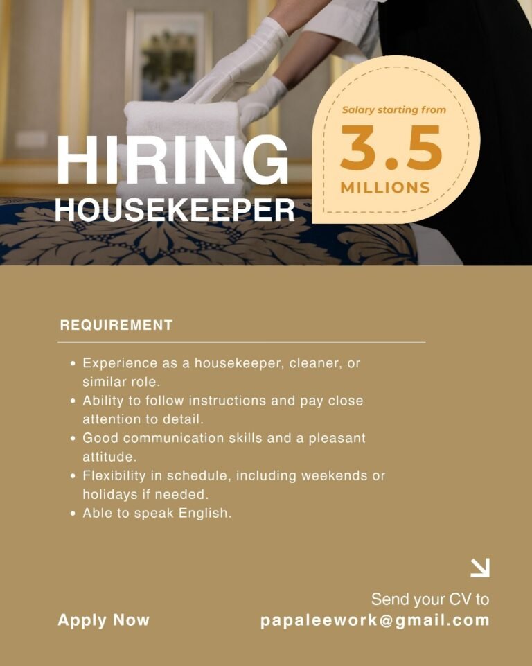 Lowongan Pekerjaan Housekeeper Bali