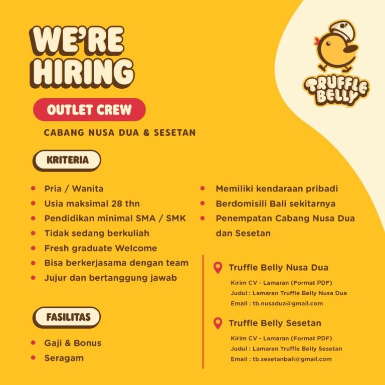 Lowongan Pekerjaan Outlet Crew di Truffle Belly Bali