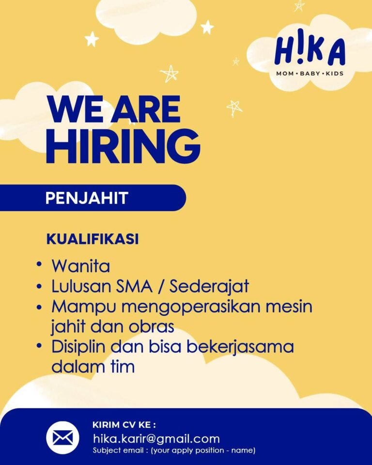 Lowongan Pekerjaan Penjahit di HIKA Bali