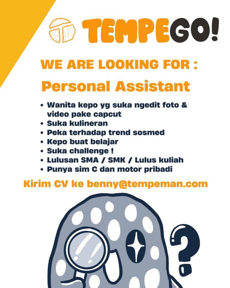 Lowongan Pekerjaan Personal Assistant di Tempego Bali