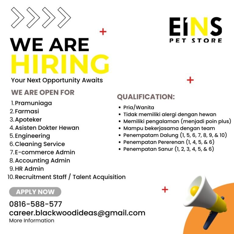 Lowongan Pekerjaan EINS PET STORE Bali