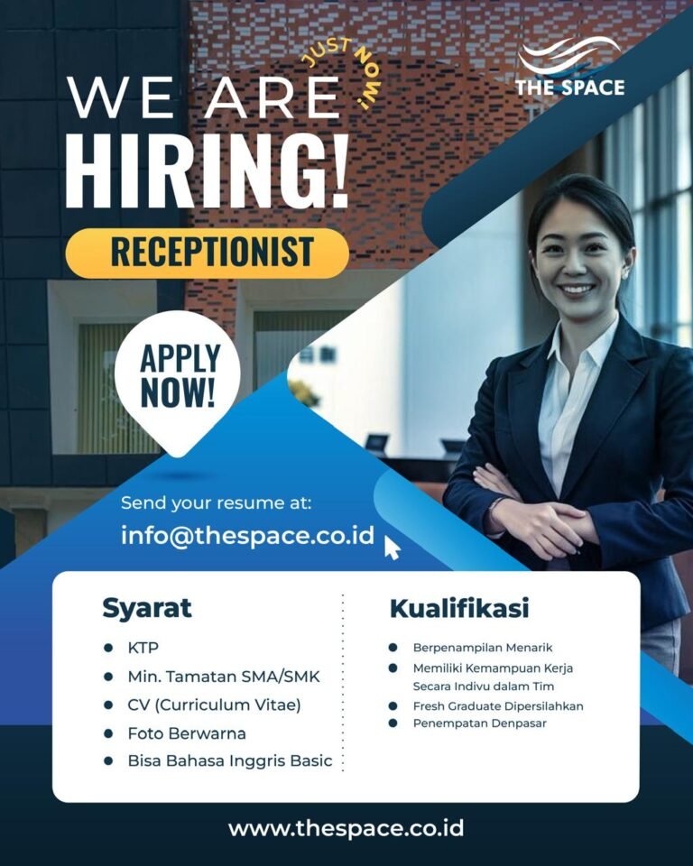 lowongan Pekerjaan Receptionist di The Space Denpasar
