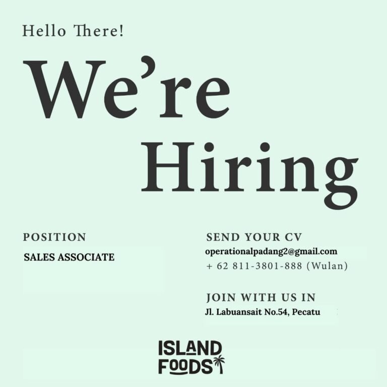Lowongan Pekerjaan Sales Associate di Island Foods Pecatu