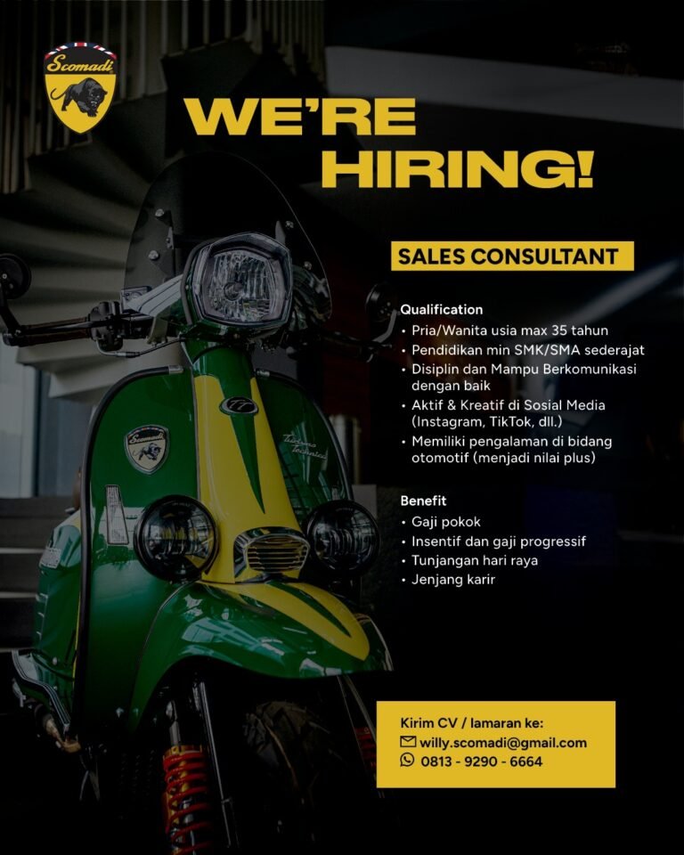 Lowongan Pekerjaan Sales Consultant di Scomadi Bali