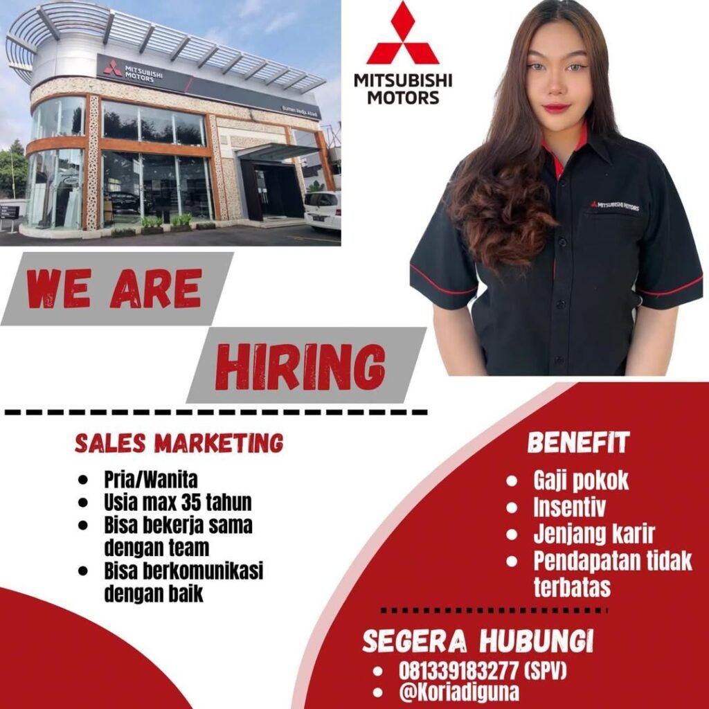 Lowongan Pekerjaan Sales Marketing di Mitsubishi Motors