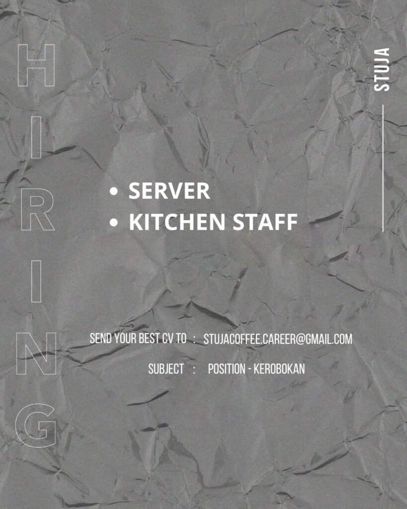 Lowongan Pekerjaan di STUJA (Kerobokan, Bali, Nelu)