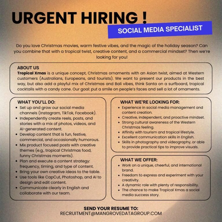 Lowongan Pekerjaan di Tropical Xmas Bali