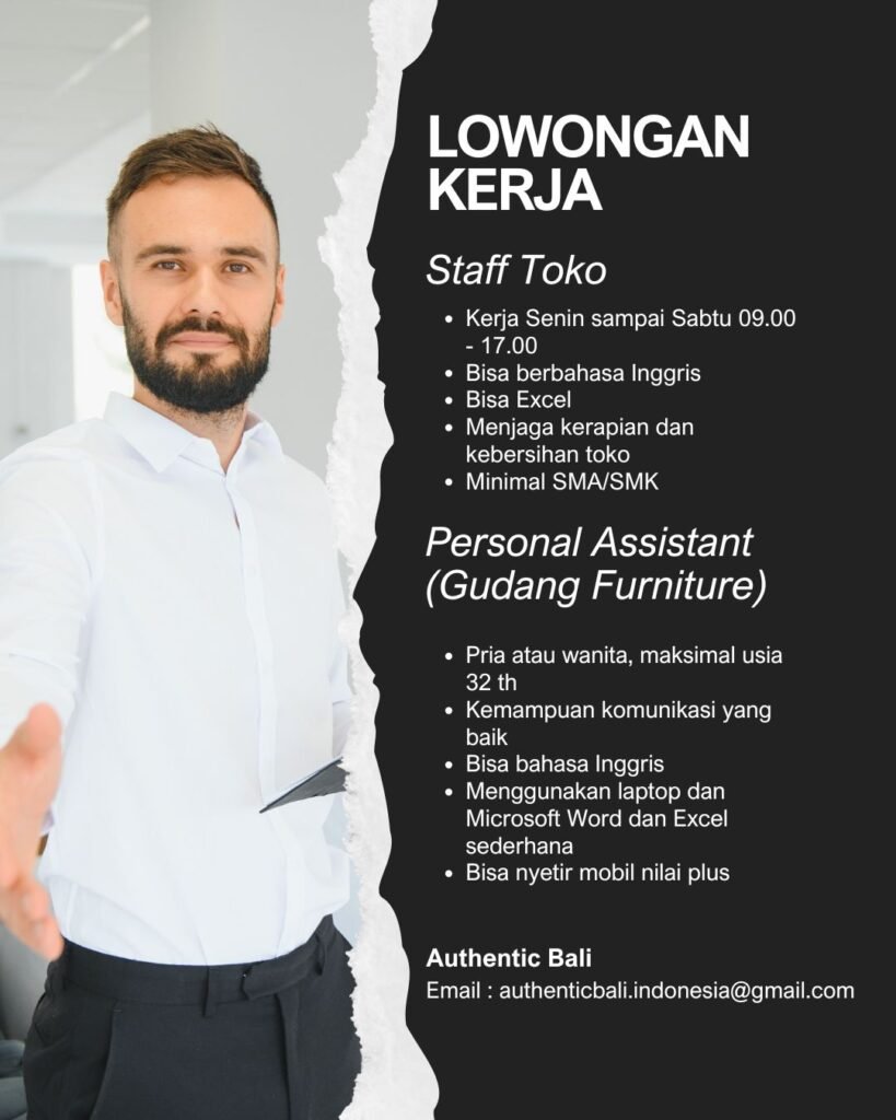 Lowongan Pekerjaan di Authentic Bali