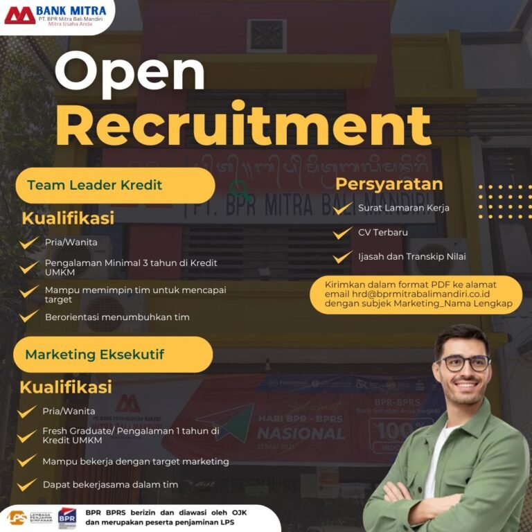 Lowongan Pekerjaan di PT. BPR Mitra Bali Mandiri