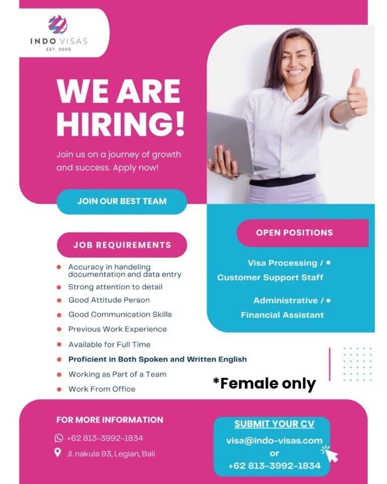 Lowongan Pekerjaan di Indo Visas Legian