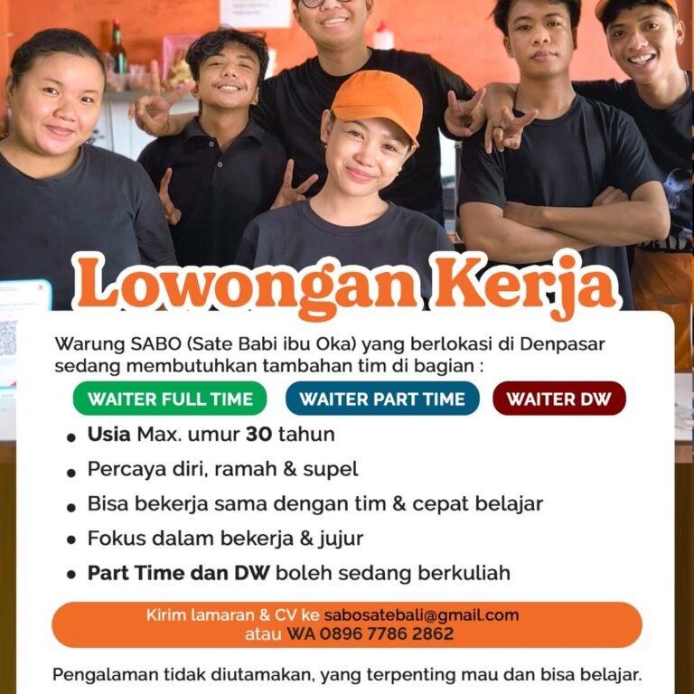 Lowongan Pekerjaan Warung SABO Denpasar