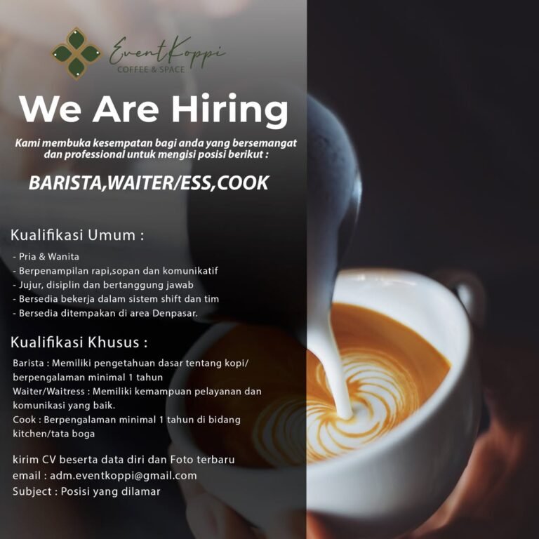 Lowongan Pekerjaan Event Koppi Denpasar