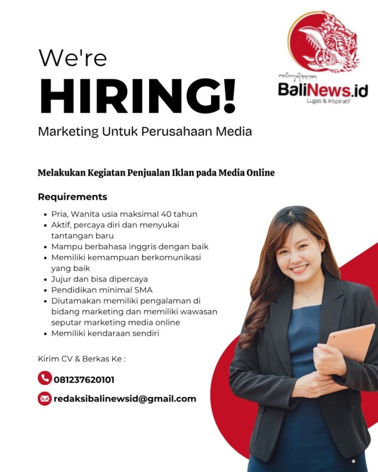 Lowongan Pekerjaan Marketing di BaliNews.id Bali