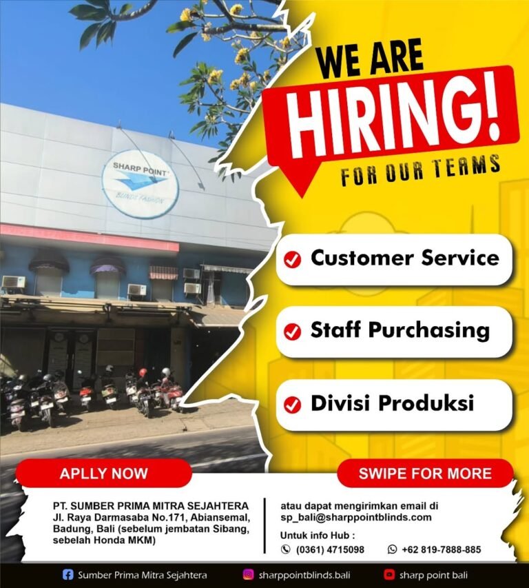 Lowongan Pekerjaan di Sharp Point (PT. Sumber Prima Mitra Sejahtera) Abiansemal
