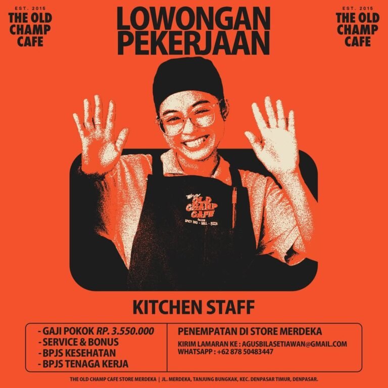 Lowongan Pekerjaan Kitchen di The Old Champ Denpasar