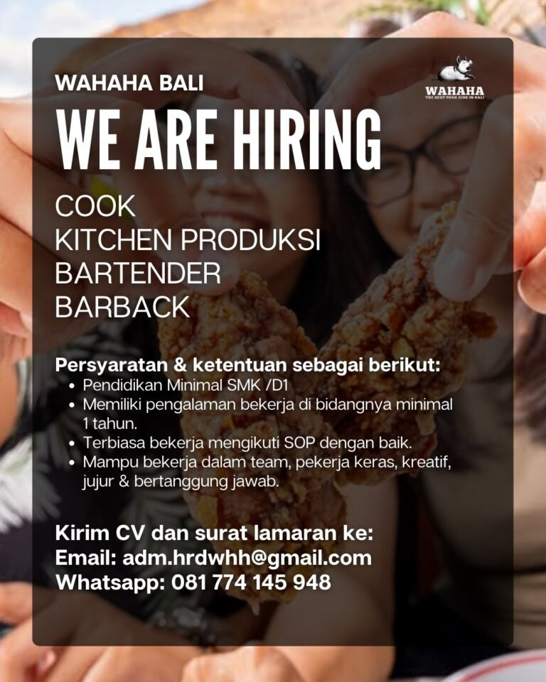 Lowongan Pekerjaan Wahaha Bali