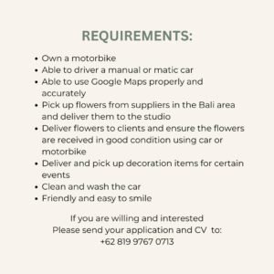 Lowongan Pekerjaan Driver di Landau Studio Berawa