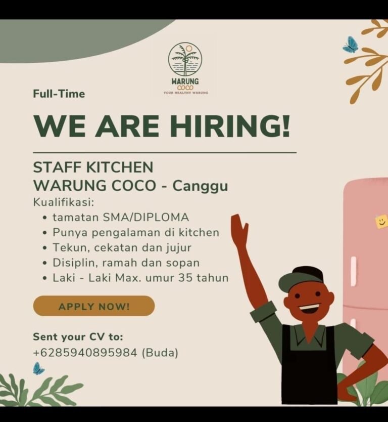 Lowongan Pekerjaan Staff Kitchen di Warung Coco Canggu