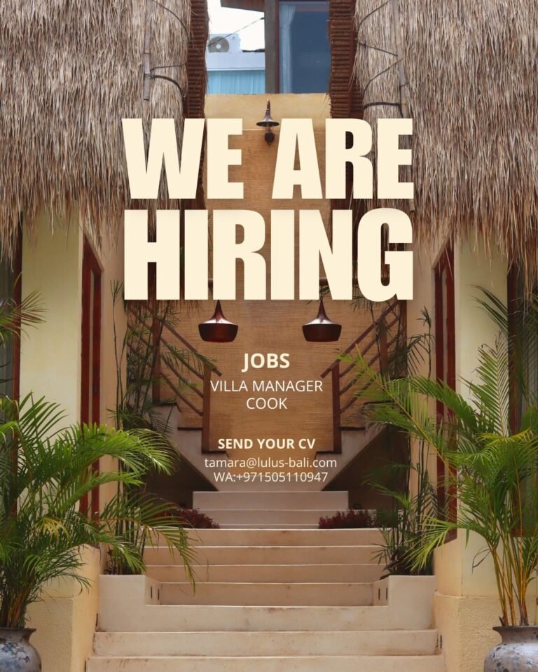 Lowongan Pekerjaan Villa Manager & Cook di Lulus Bali