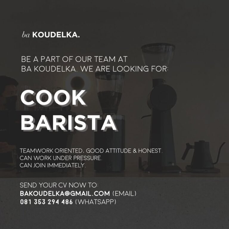 Lowongan Pekerjaan Cook & Barista di Ba Koudelka