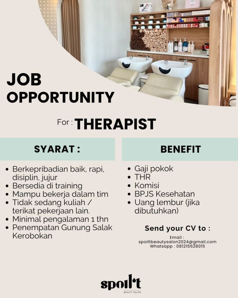 Lowongan Pekerjaan Therapist di Spoil't Beauty Salon Kerobokan