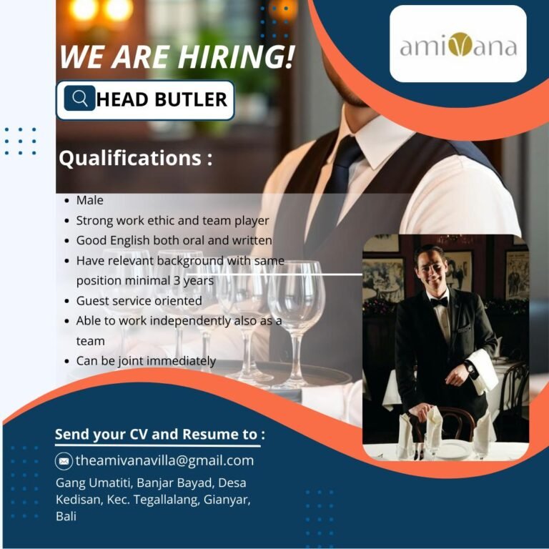 Lowongan Pekerjaan di Amivana Tegallalang