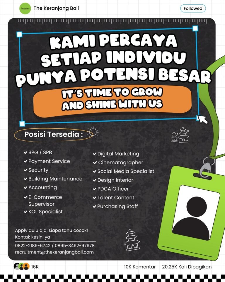 Lowongan Pekerjaan The Keranjang Bali