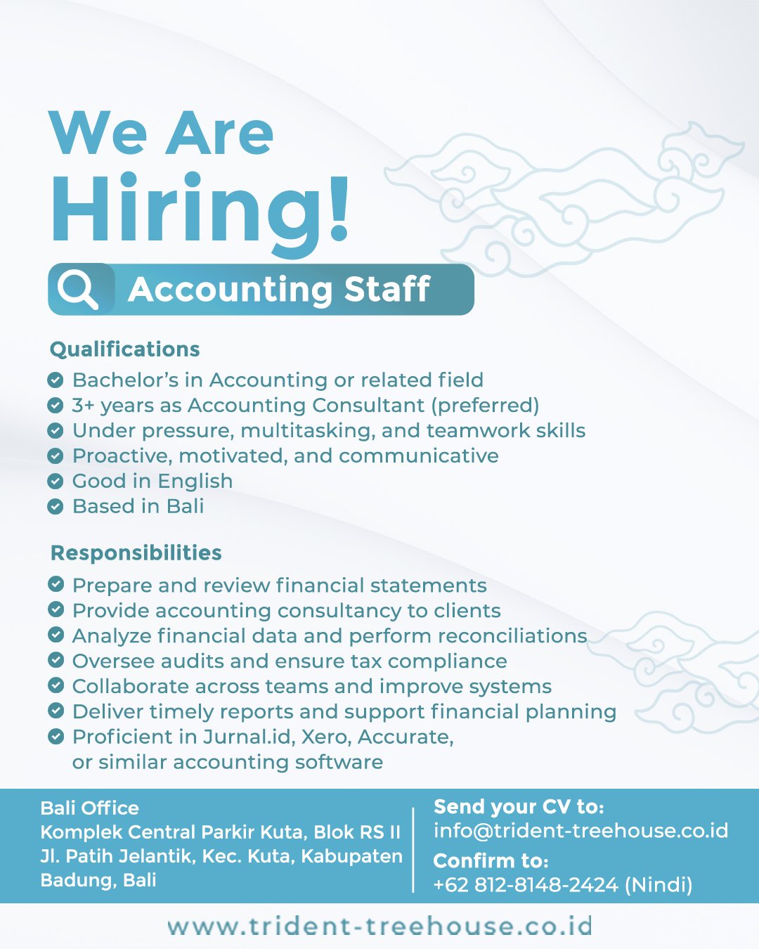 Lowongan Pekerjaan Accounting Staff di Trident Treehouse Kuta