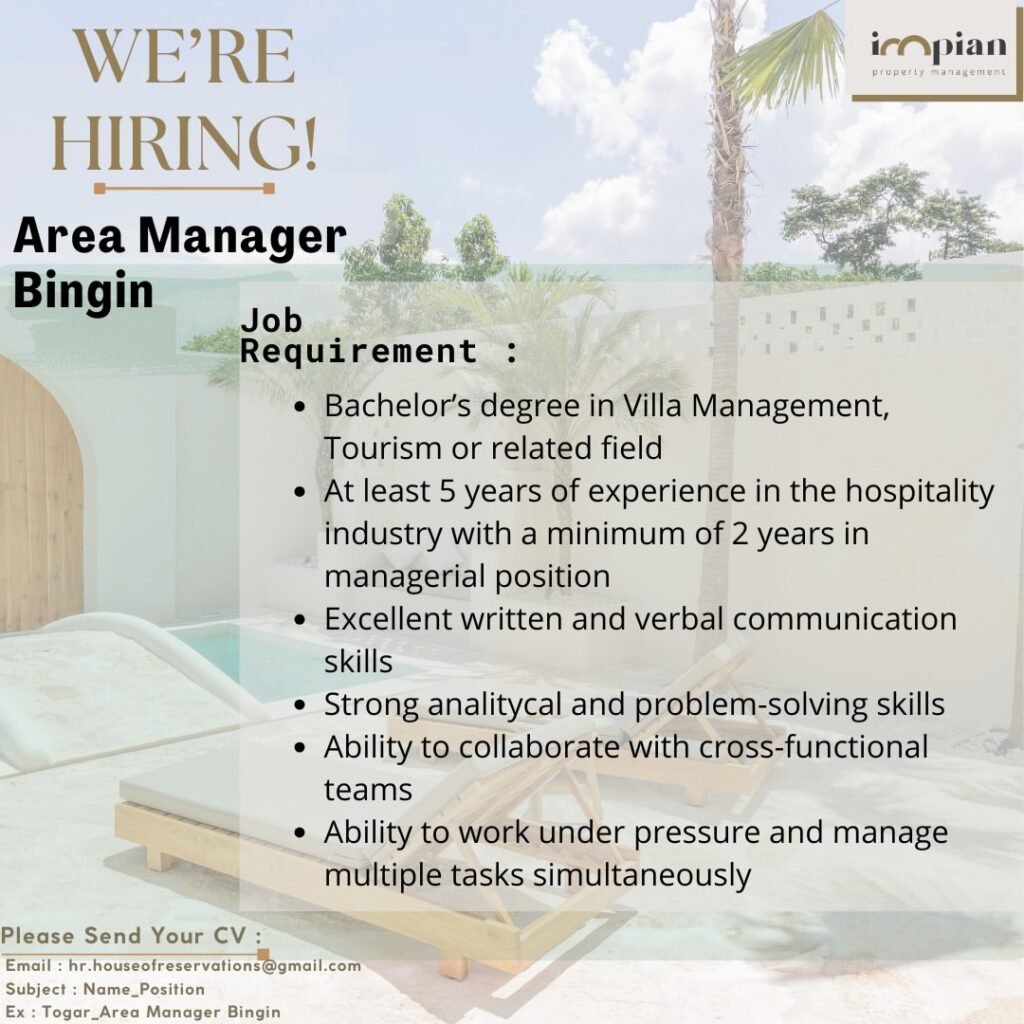 Lowongan Pekerjaan di Icopian Property Management