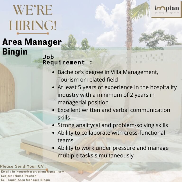 Lowongan Pekerjaan di Icopian Property Management